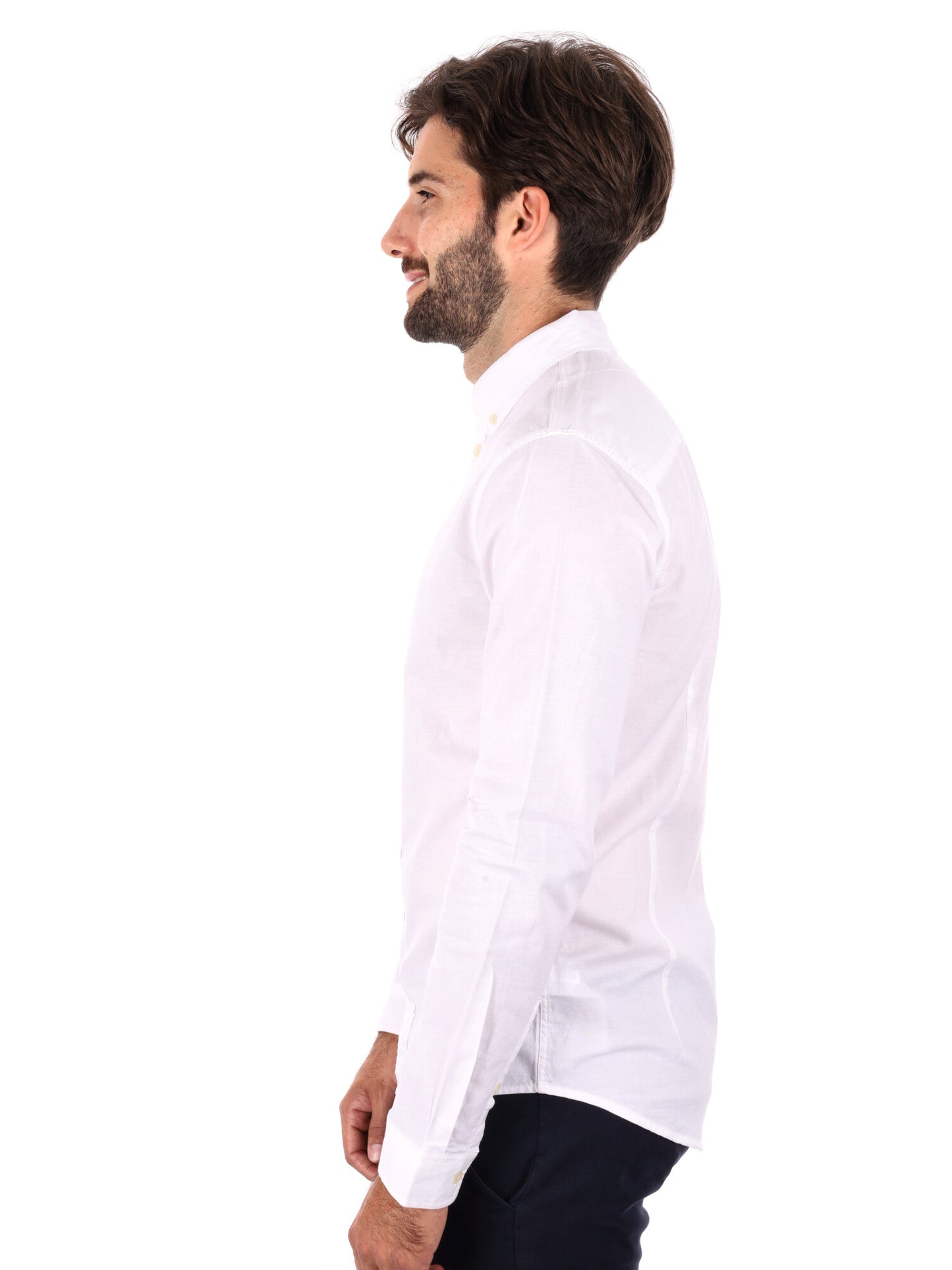 CAMICIA SLIM FIT TOMMY JEANS DA UOMO BIANCO