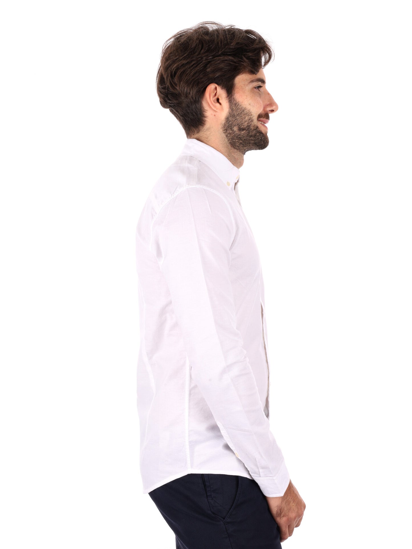 CAMICIA SLIM FIT TOMMY JEANS DA UOMO BIANCO