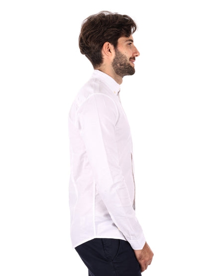 CAMICIA SLIM FIT TOMMY JEANS DA UOMO BIANCO