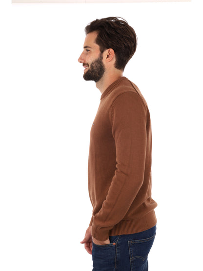 PULLOVER SLIM TOMMY JEANS DA UOMO MARRONE