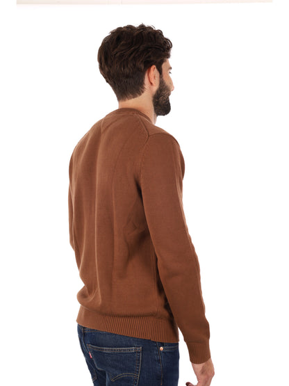 PULLOVER SLIM TOMMY JEANS DA UOMO MARRONE