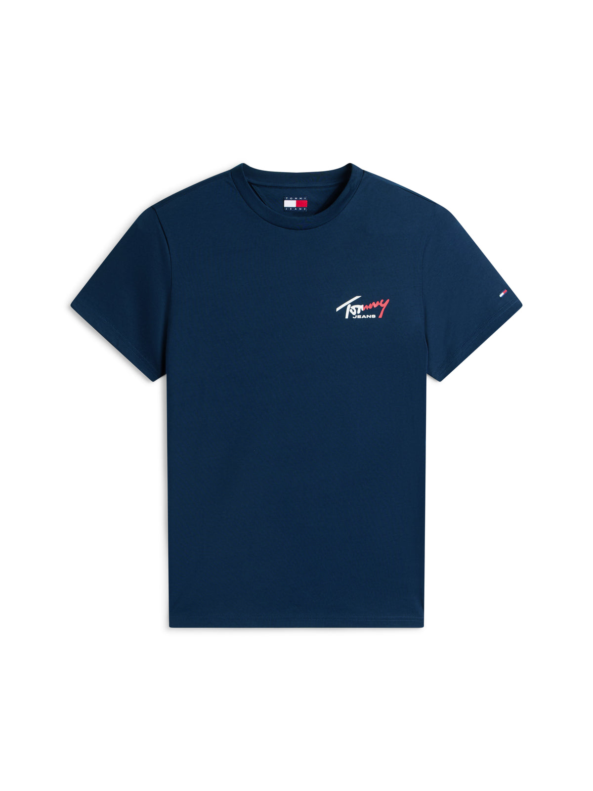 Tommy jeans sign che t-shirt da uomo blu