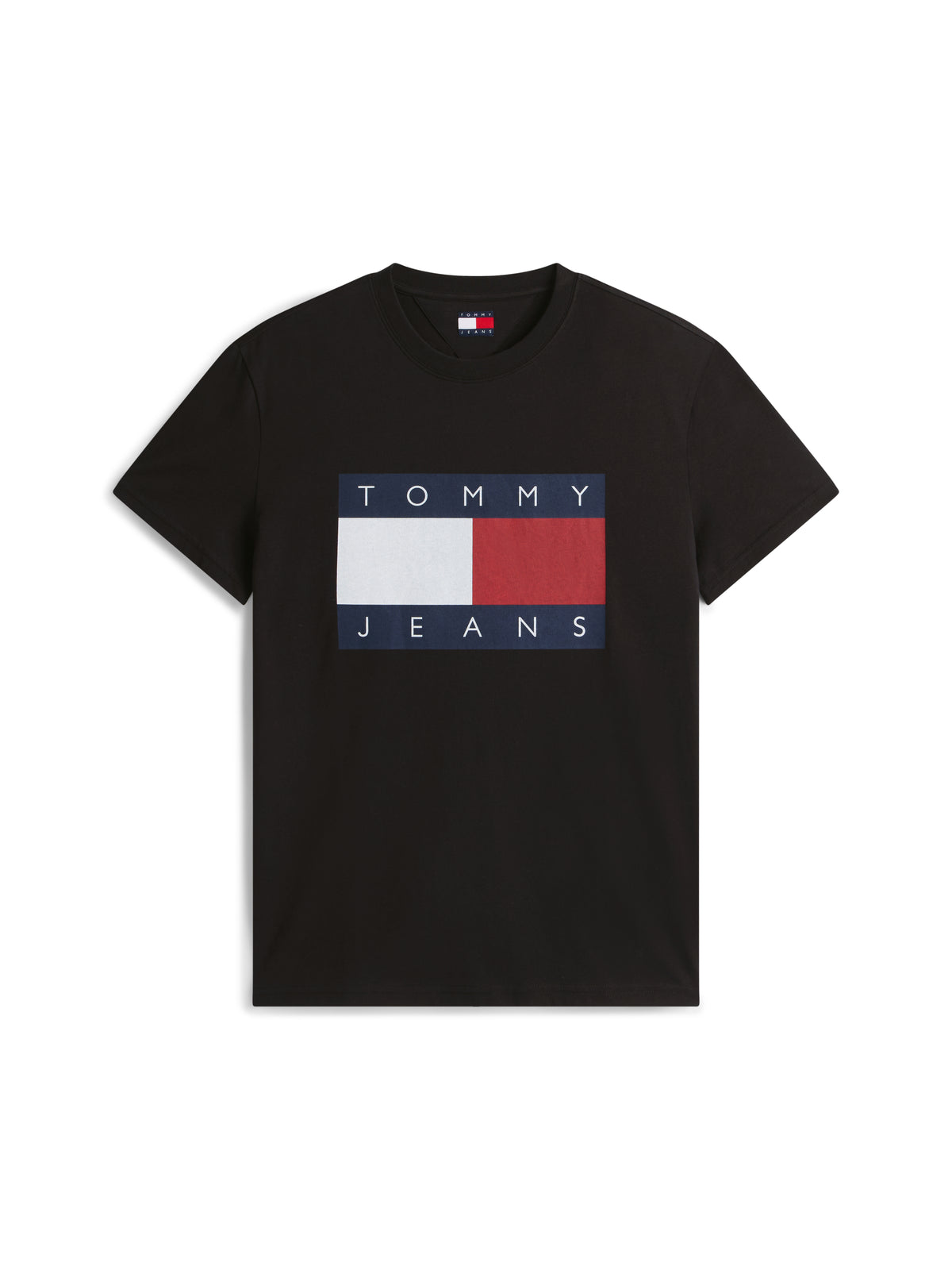 Tommy j reg big flag t-shirt da uomo nero
