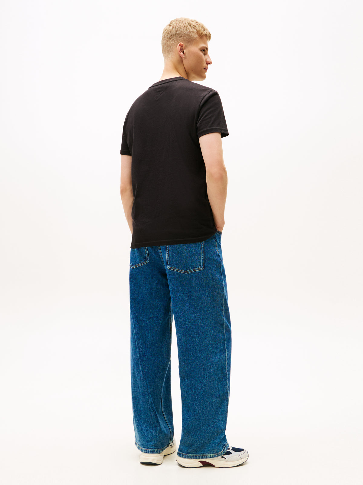 Tommy j reg big flag t-shirt da uomo nero