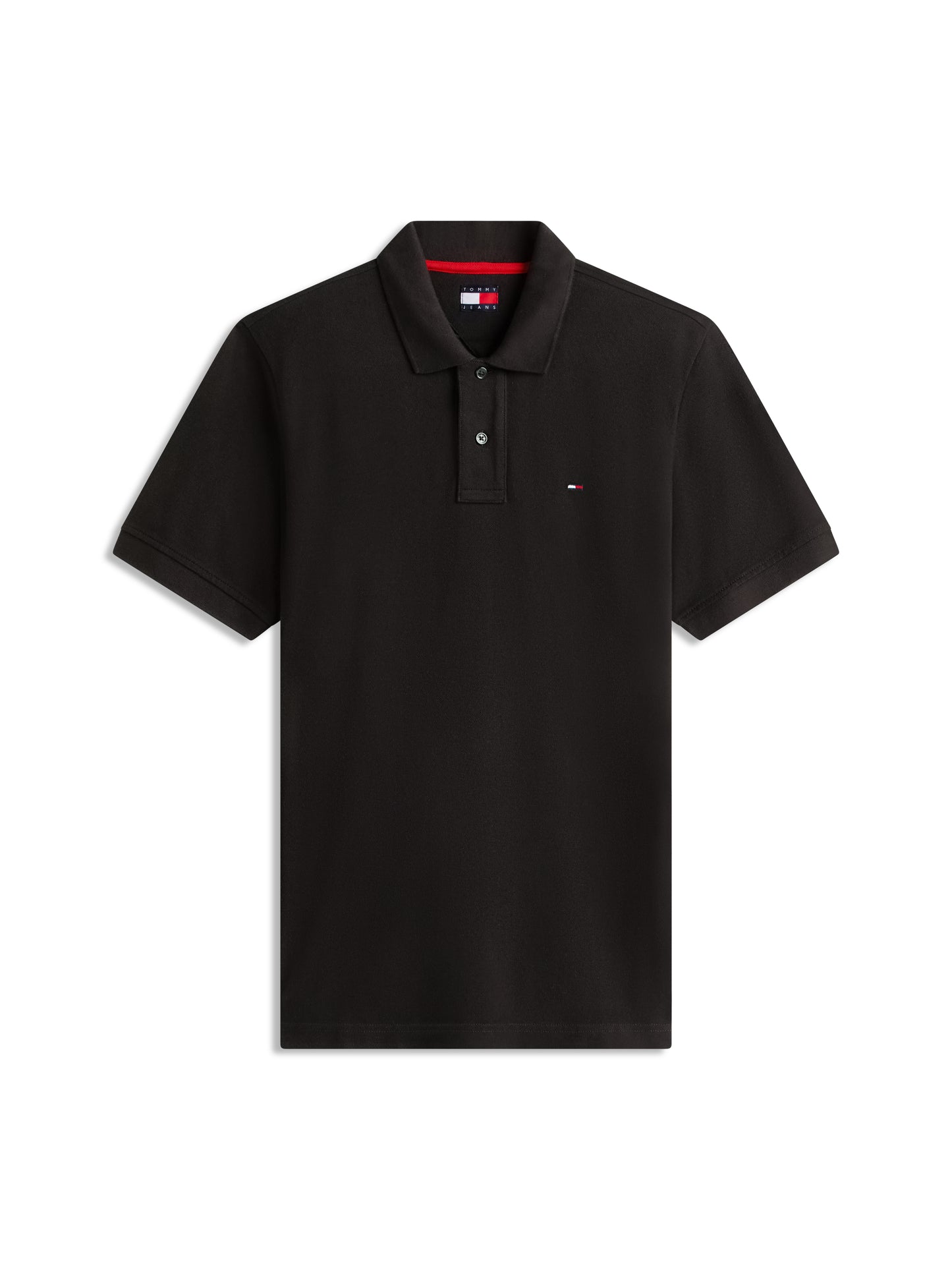POLO REGULAR NERA TOMMY JEANS CON LOGO DA UOMO
