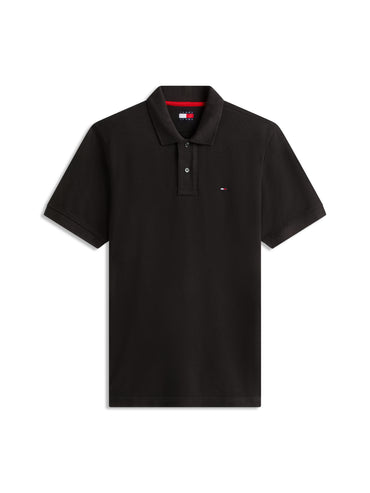 POLO REGULAR NERA TOMMY JEANS CON LOGO DA UOMO