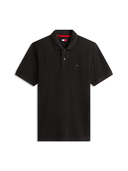 POLO REGULAR NERA TOMMY JEANS CON LOGO DA UOMO