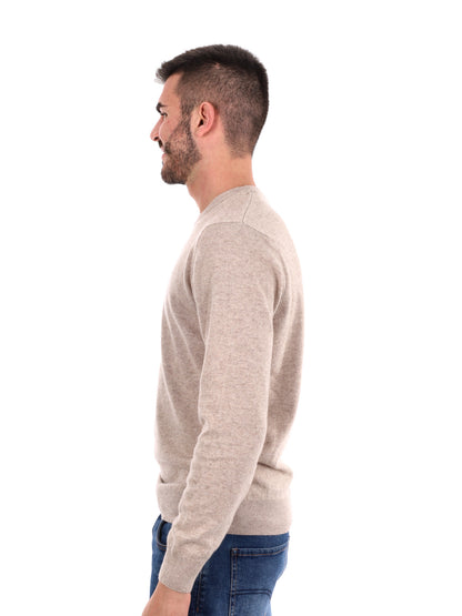 MAGLIA GIROCOLLO FB DA UOMO BEIGE