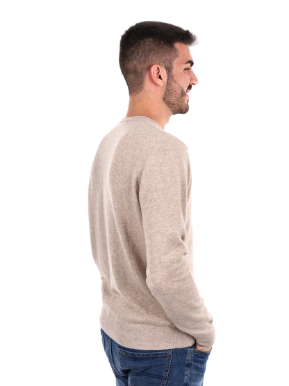 MAGLIA GIROCOLLO FB DA UOMO BEIGE