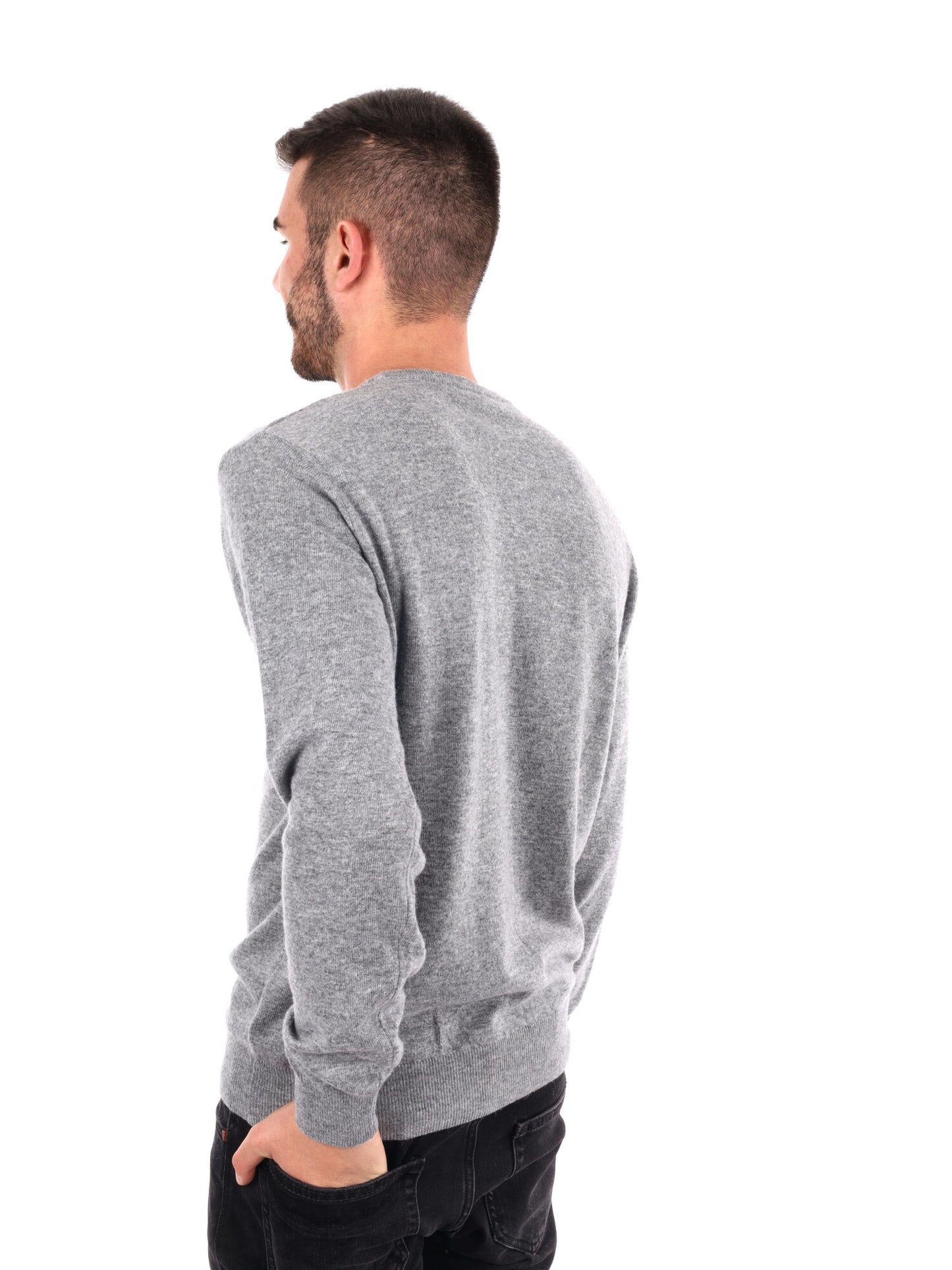 MAGLIA GIROCOLLO FB DA UOMO GRIGIO