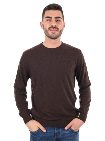 MAGLIA GIROCOLLO FB DA UOMO MARRONE