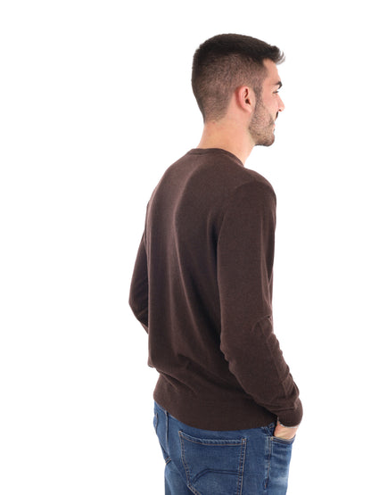MAGLIA GIROCOLLO FB DA UOMO MARRONE