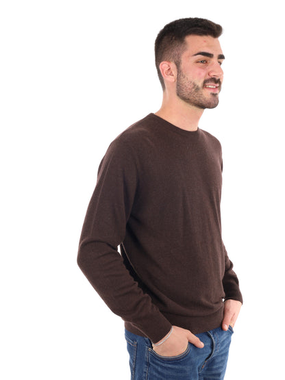 MAGLIA GIROCOLLO FB DA UOMO MARRONE