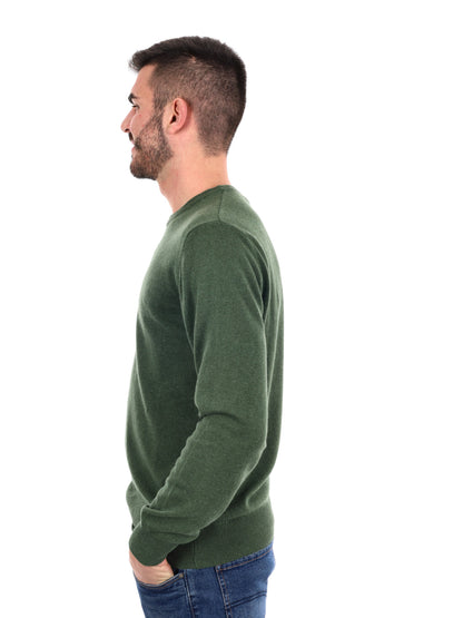 MAGLIA GIROCOLLO FB DA UOMO VERDE