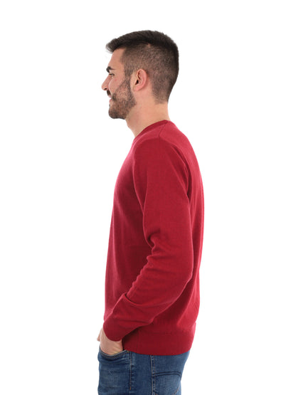 MAGLIA GIROCOLLO FB DA UOMO RUBINO