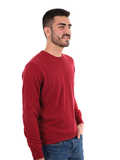 MAGLIA GIROCOLLO FB DA UOMO RUBINO