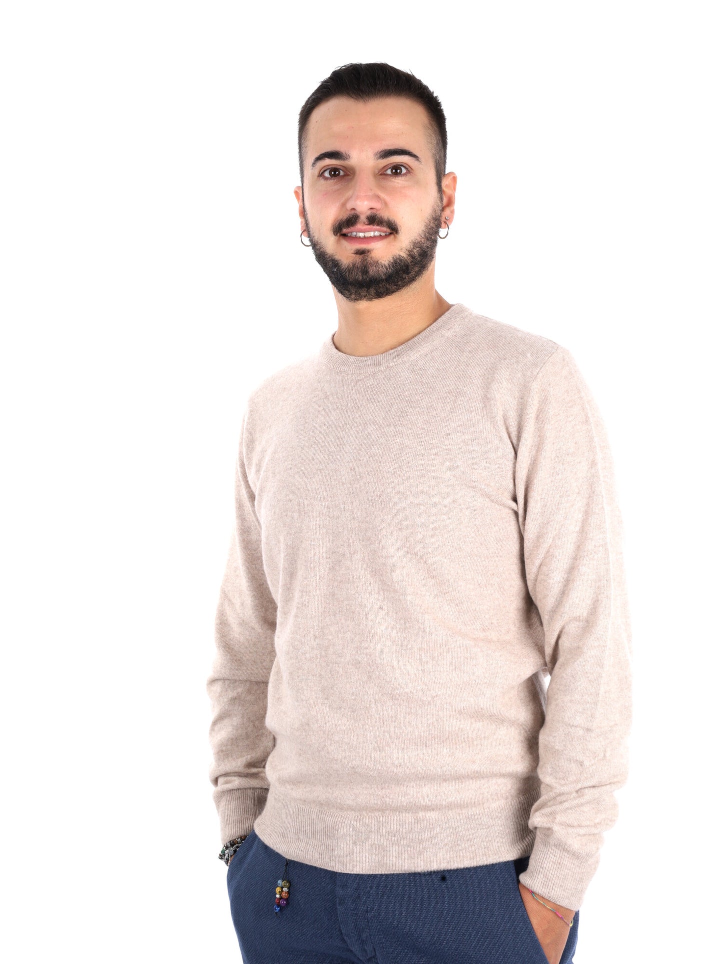 Fb Dumont Beige, maglia da uomo beige
