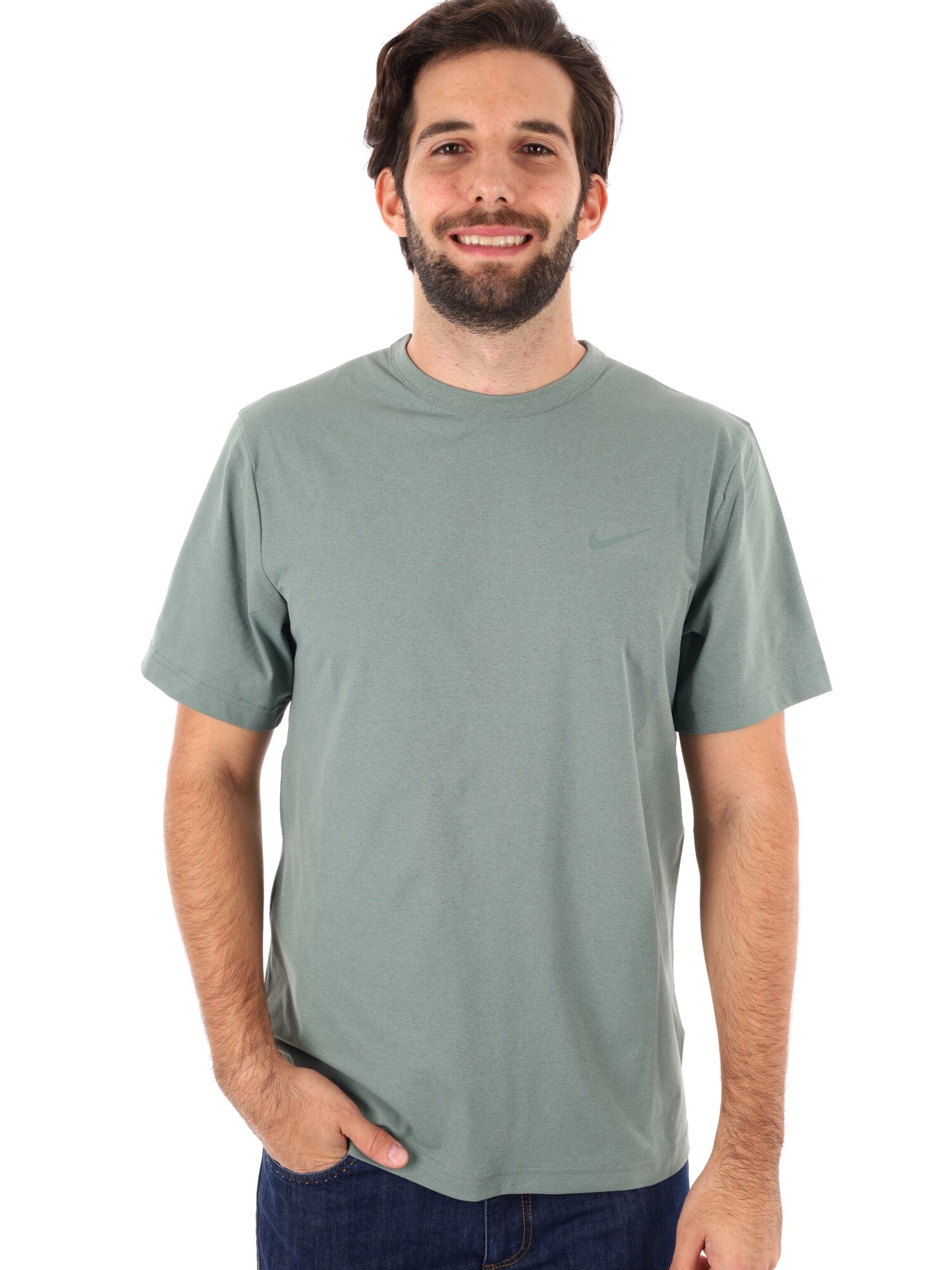 T-SHIRT DRI-FIT UV HYVERSE NIKE DA UOMO VERDE