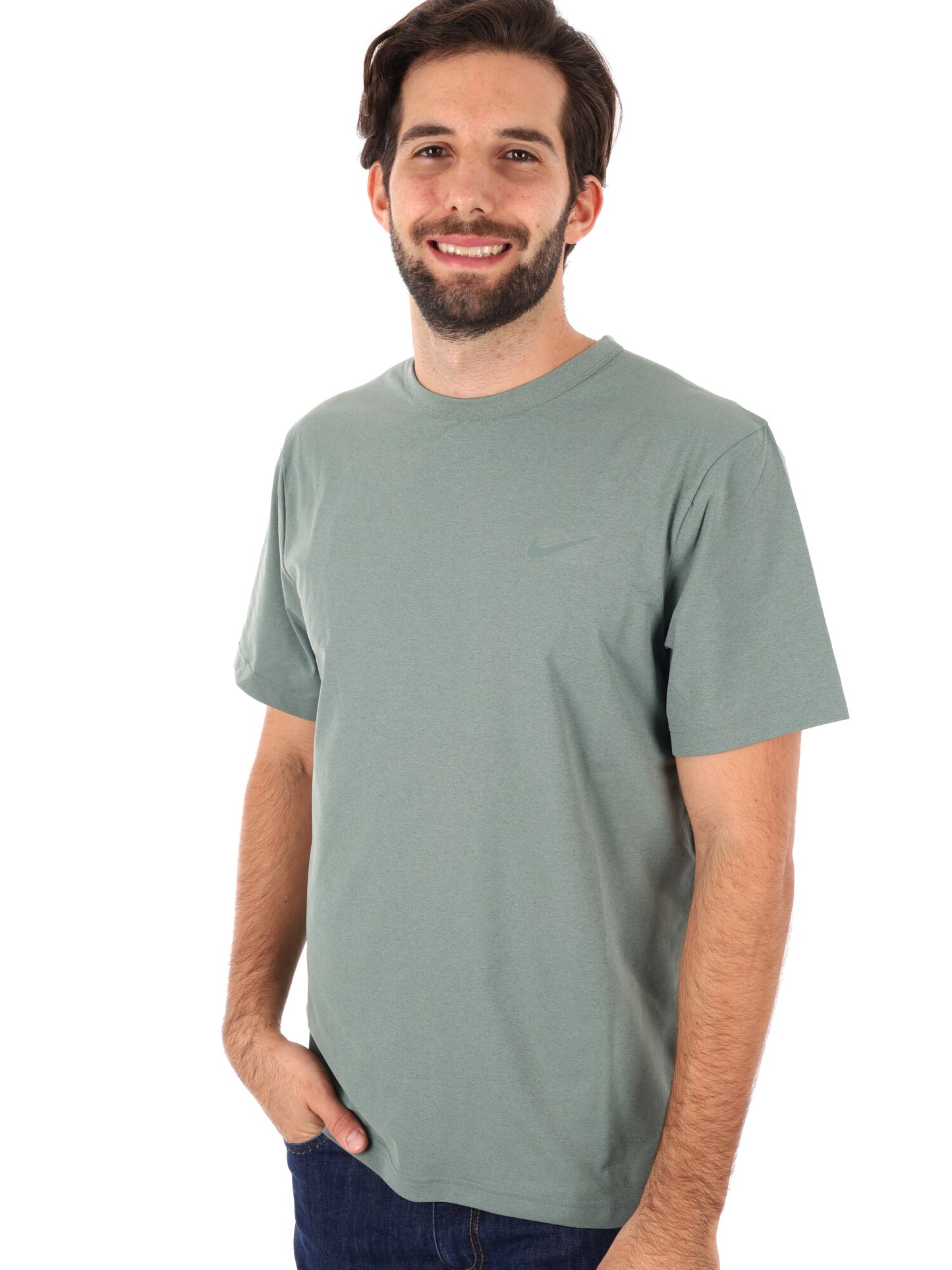 T-SHIRT DRI-FIT UV HYVERSE NIKE DA UOMO VERDE