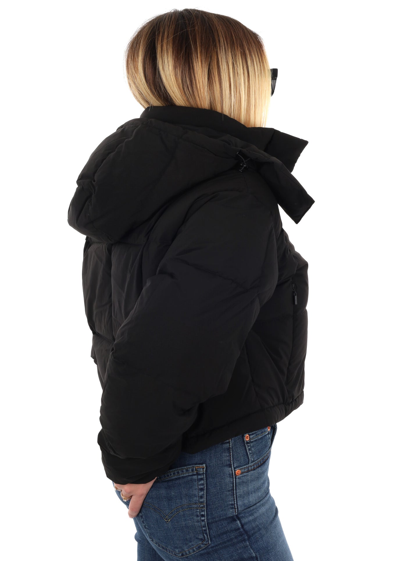 PIUMINO IMBOTTITO CROPPED ALASKA TOMMY JEANS DA DONNA NERO