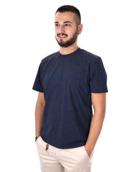 T-shirt Energy B015 da uomo in cotone blu casual