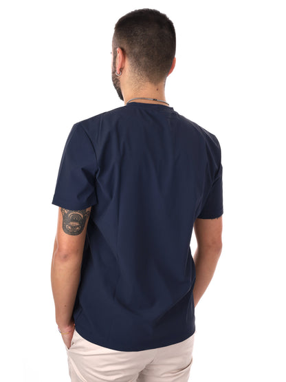 T-shirt Energy B015 da uomo in cotone blu casual