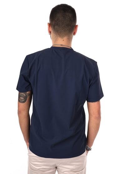 T-shirt Energy B015 da uomo in cotone blu casual