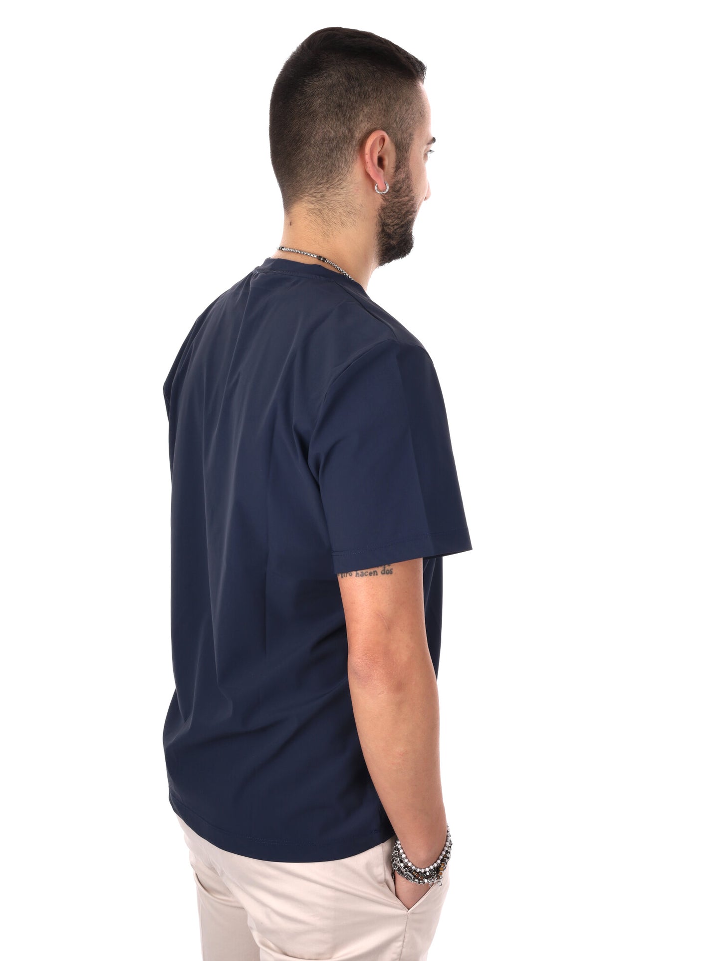 T-shirt Energy B015 da uomo in cotone blu casual