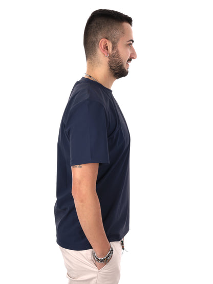 T-shirt Energy B015 da uomo in cotone blu casual