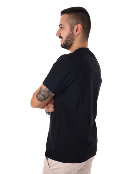 T-shirt FB Energy N016 da uomo in cotone nero, casual e confortevole