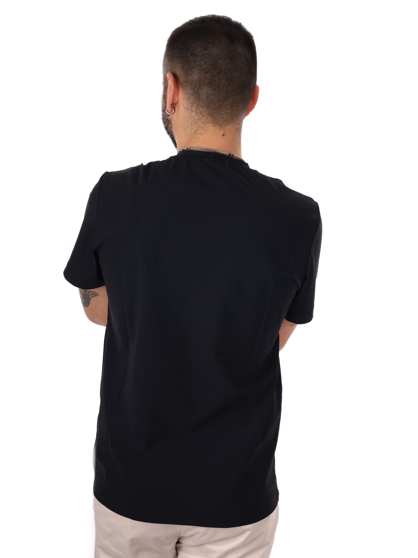T-shirt FB Energy N016 da uomo in cotone nero, casual e confortevole