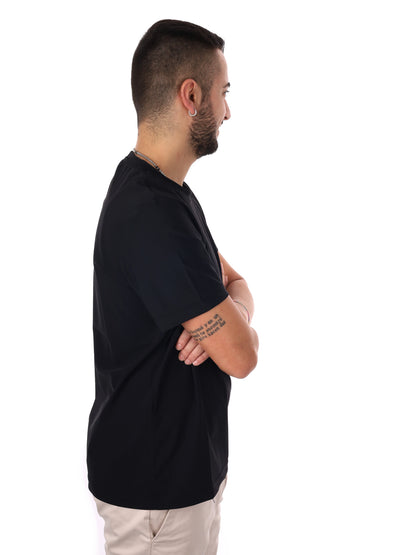 T-shirt FB Energy N016 da uomo in cotone nero, casual e confortevole