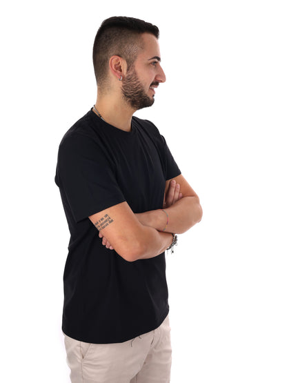 T-shirt FB Energy N016 da uomo in cotone nero, casual e confortevole