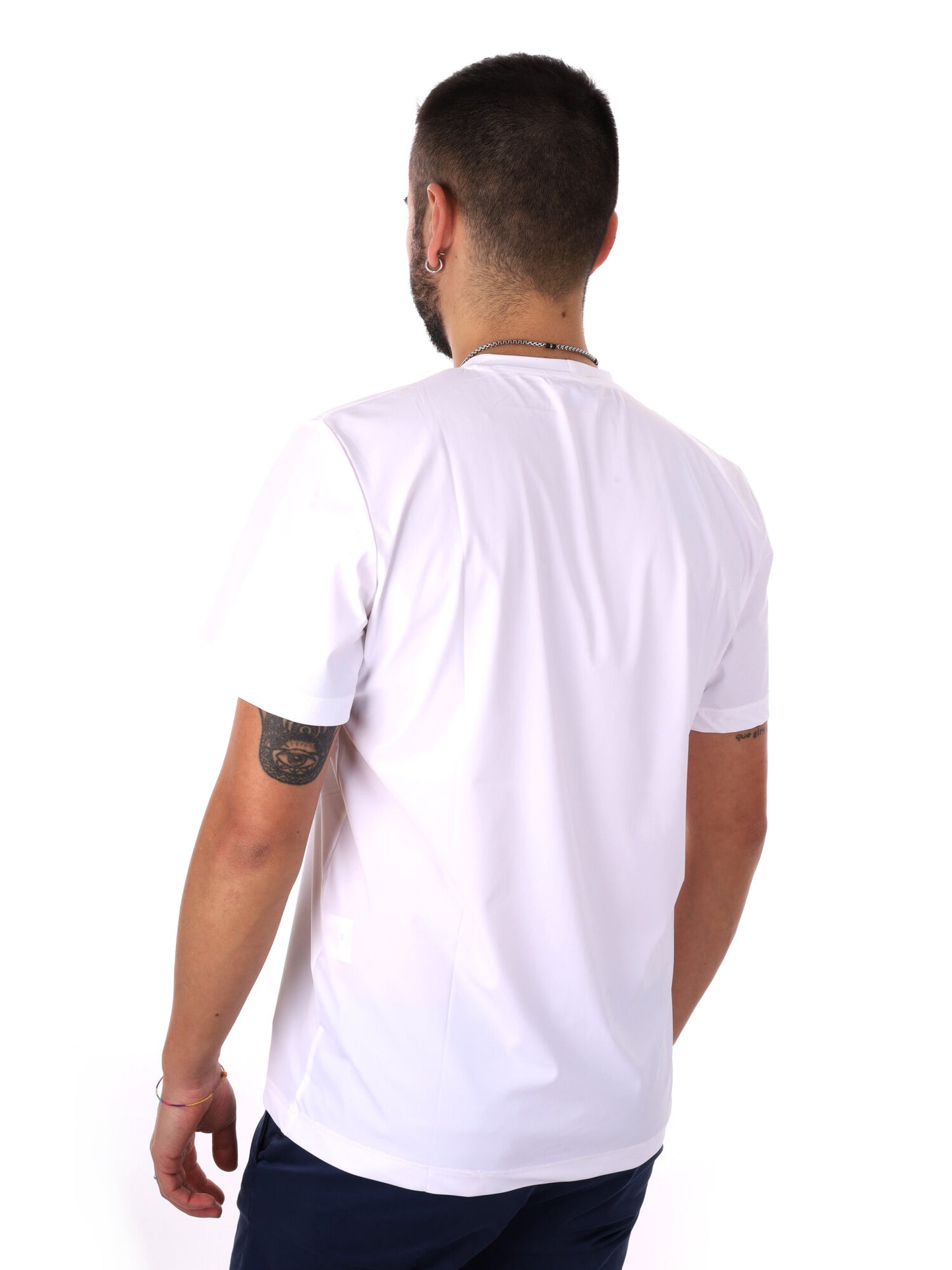 T-shirt bianca FB Energy W001 da uomo dallo stile casual