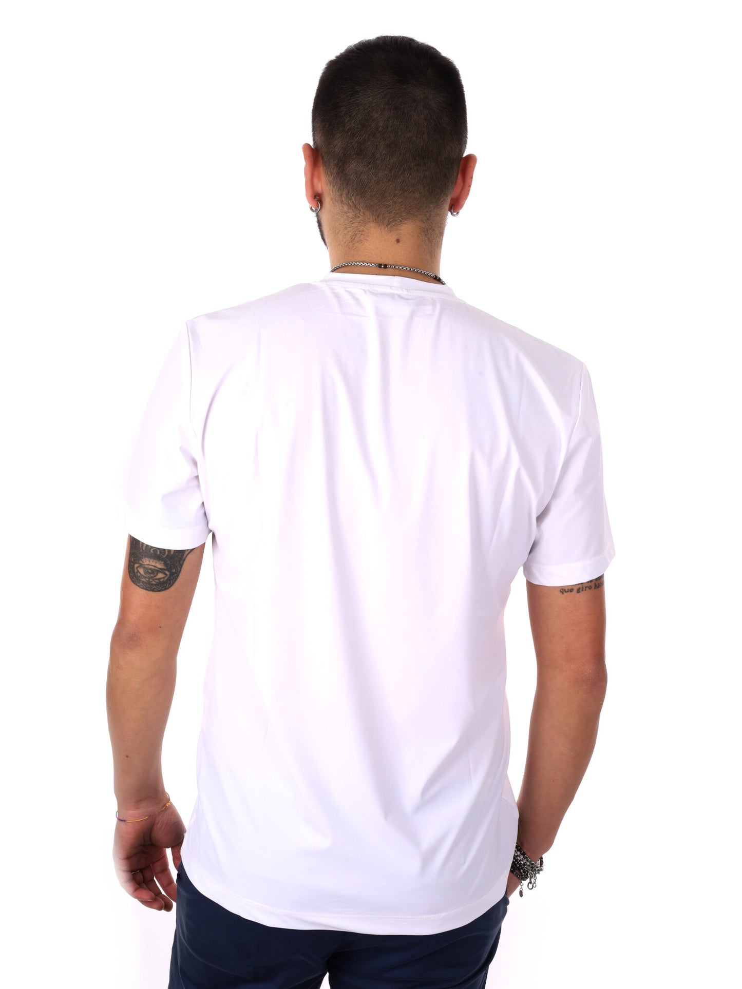 T-shirt bianca FB Energy W001 da uomo dallo stile casual
