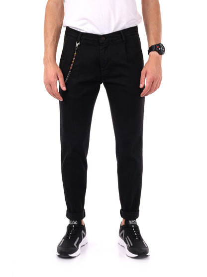 PANTALONE PENCE+CATENA DA UOMO NERO