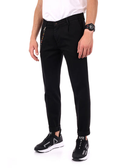 PANTALONE PENCE+CATENA DA UOMO NERO