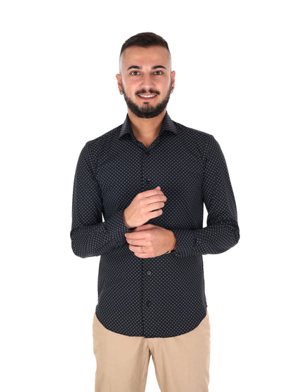FB Evian Performa 25, camicia tecnica da uomo nera elegante