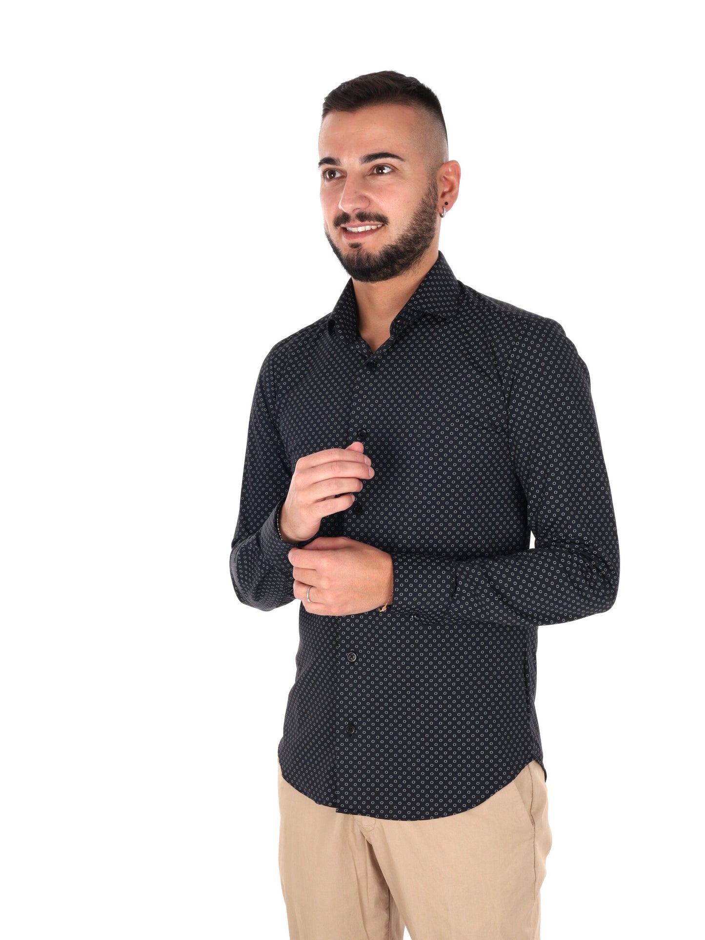 FB Evian Performa 25, camicia tecnica da uomo nera elegante