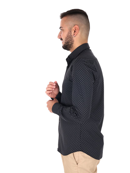 FB Evian Performa 25, camicia tecnica da uomo nera elegante