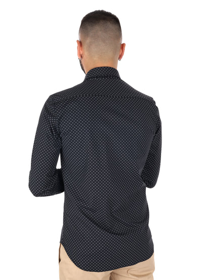 FB Evian Performa 25, camicia tecnica da uomo nera elegante