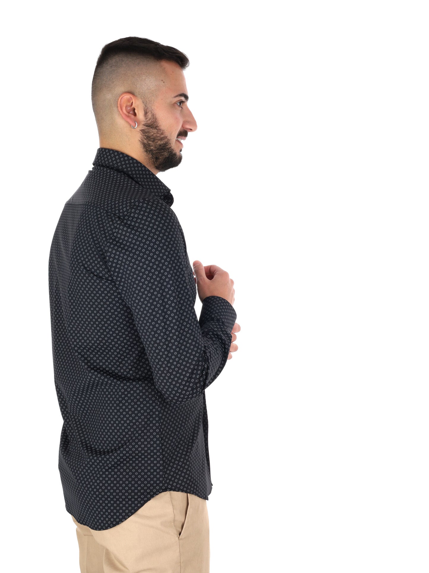FB Evian Performa 25, camicia tecnica da uomo nera elegante