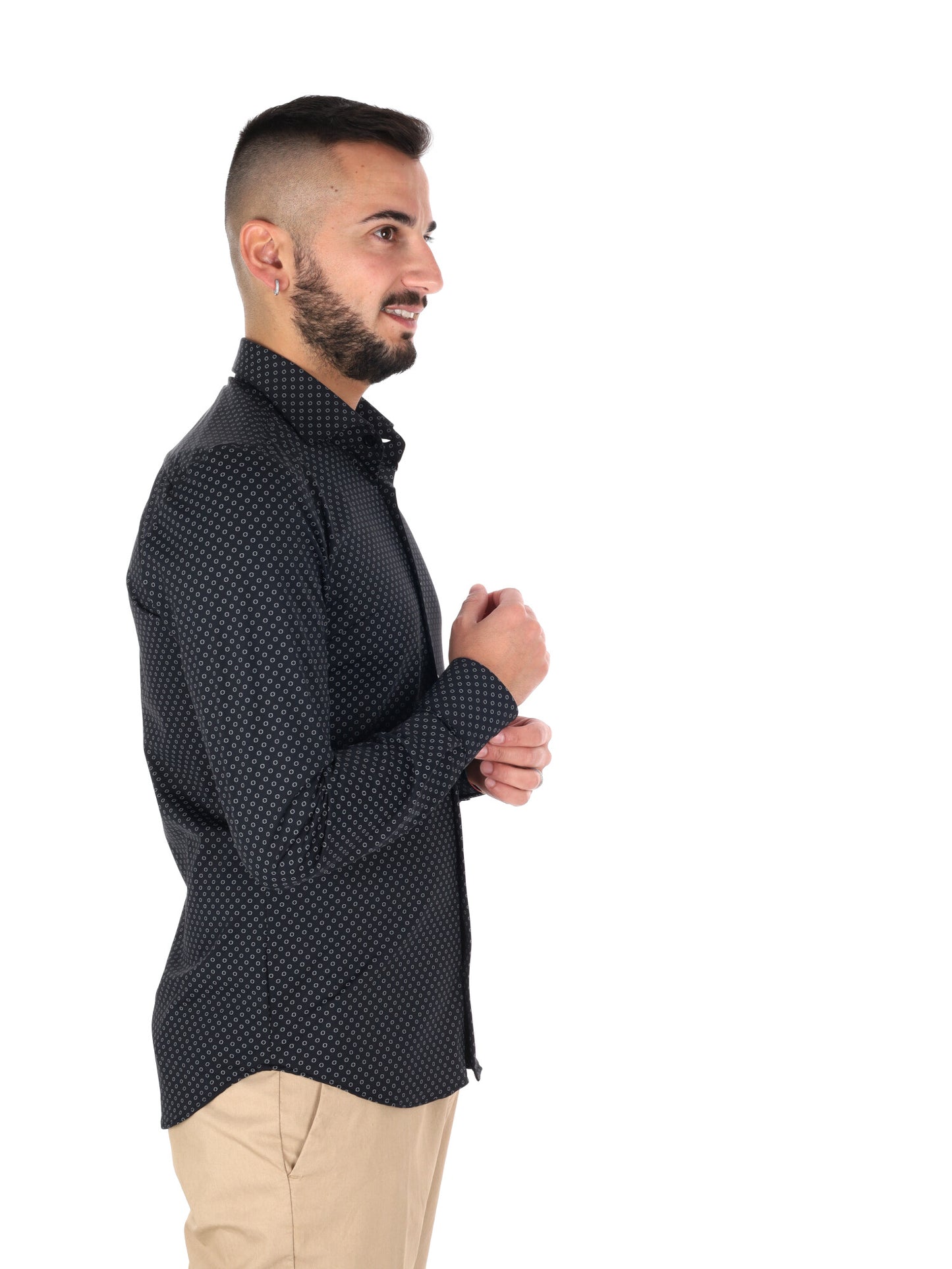 FB Evian Performa 25, camicia tecnica da uomo nera elegante