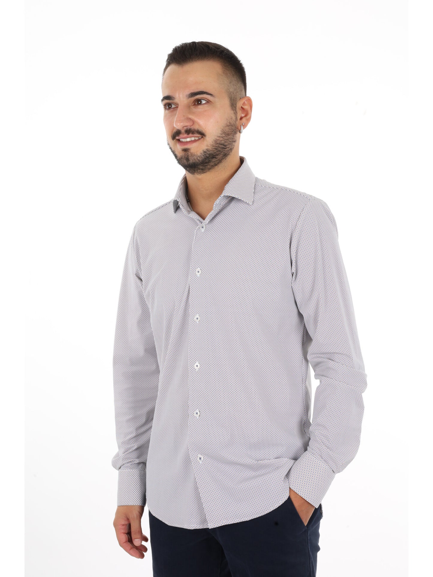 Fb Evian Print 19, camicia da uomo multicolore