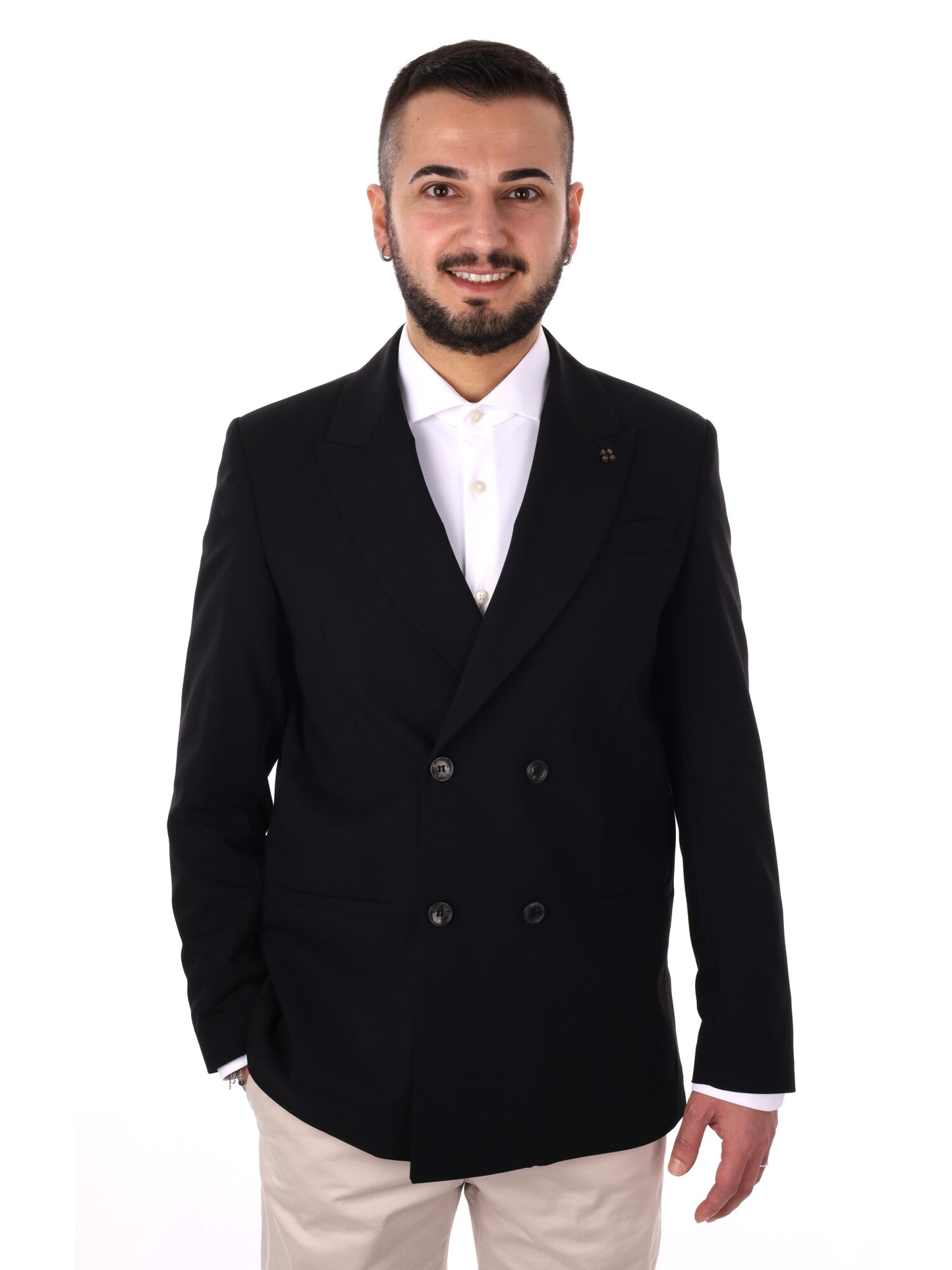 Giacca loose fit Ezio in nero elegante da uomo