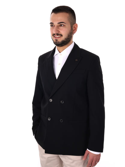 Giacca loose fit Ezio in nero elegante da uomo