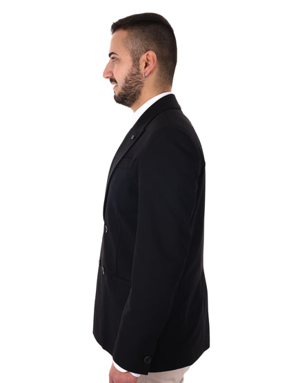 Giacca loose fit Ezio in nero elegante da uomo