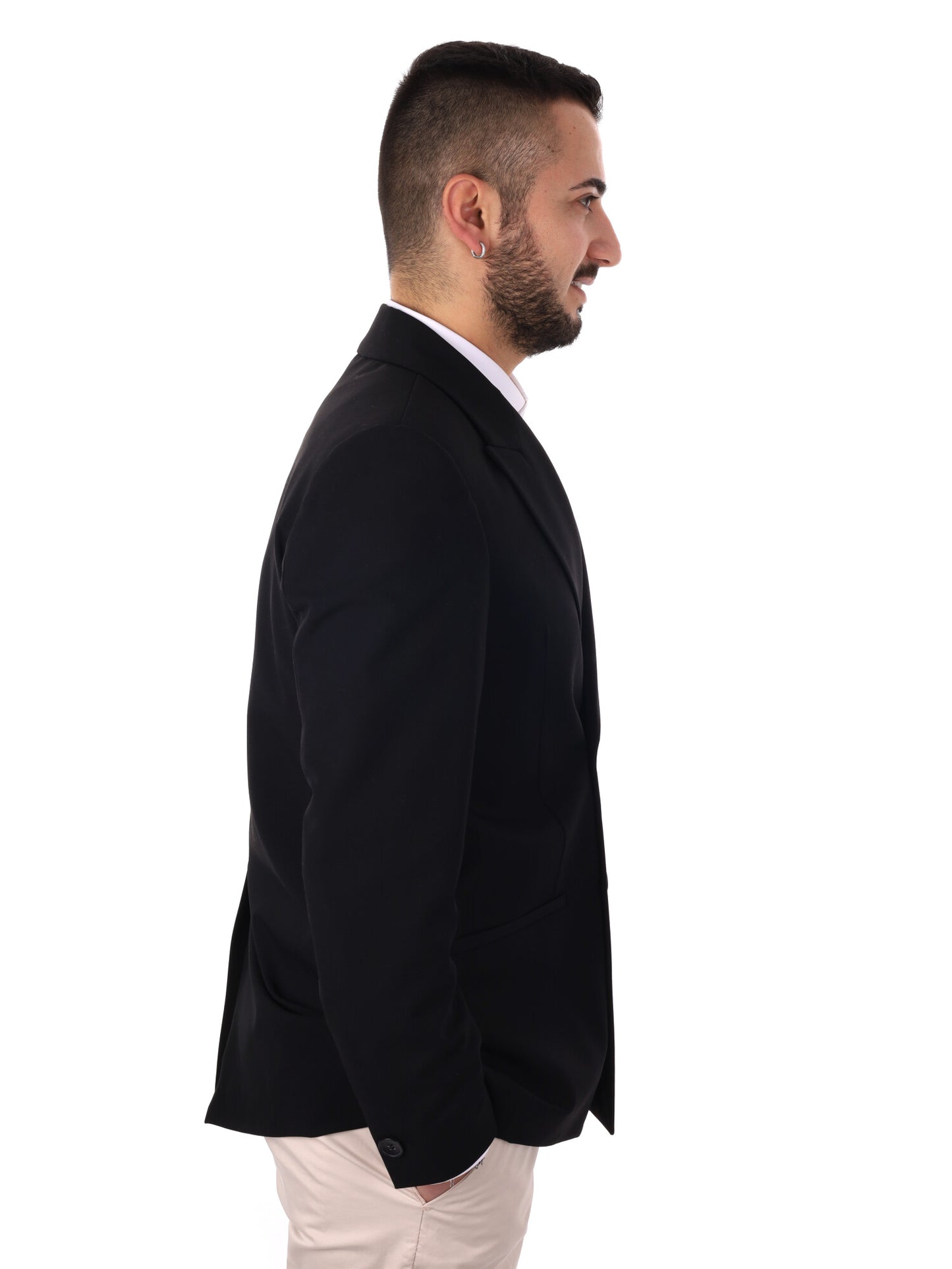 Giacca loose fit Ezio in nero elegante da uomo