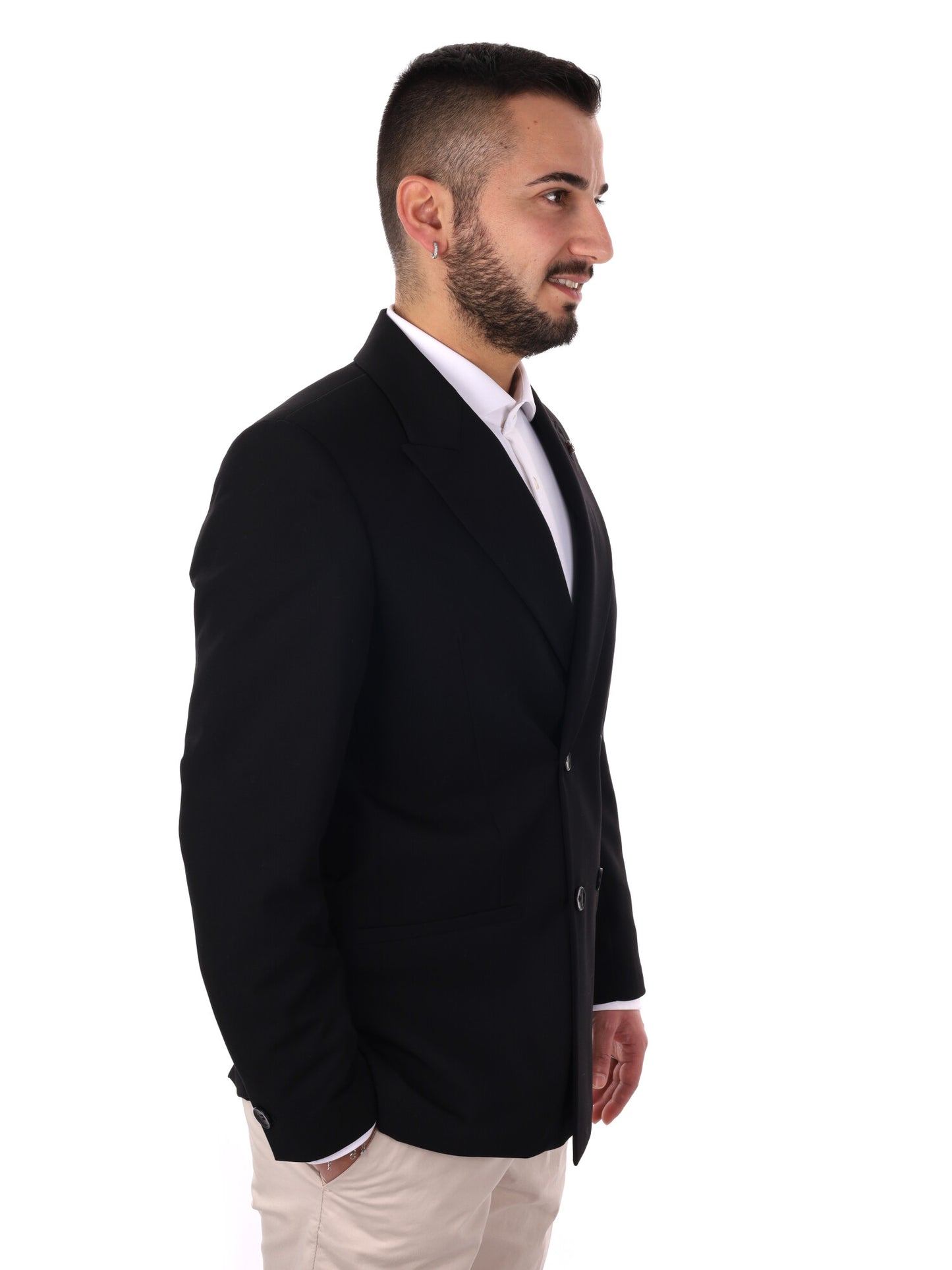 Giacca loose fit Ezio in nero elegante da uomo