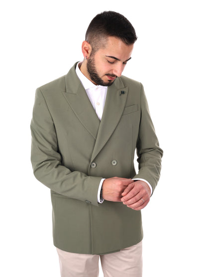 Giacca loose fit Ezio Salvi da uomo in verde per primavera-estate